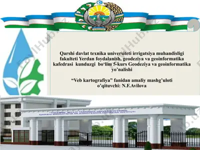 vebkartografiya fanidan amaliy mashg'ulot — PPTX