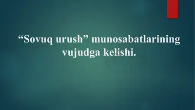 sovuqurush — PPTX