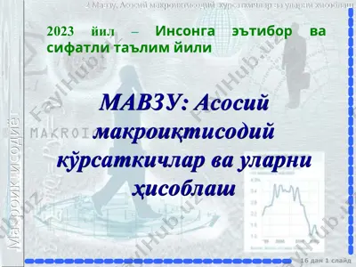makroiqtisodiy korsatkichlar va ularni hisoblash — PPT