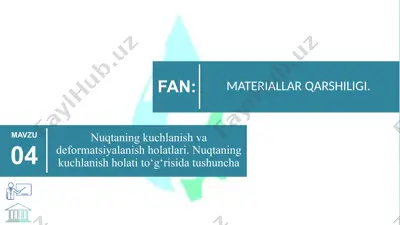 harakatlanuvchi yuklar va ta'sir chiziqlari — PPTX