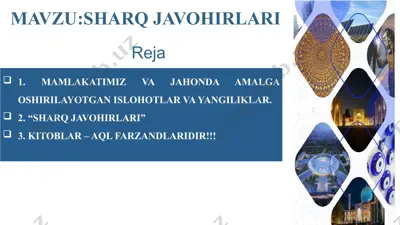 "sharq javohirlari" — PPTX