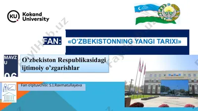 o’zbekistonning yangi tarixi — PPTX