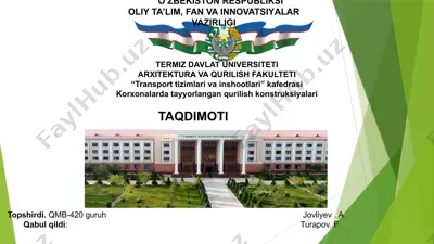 armatura mahsulotlari — PPTX