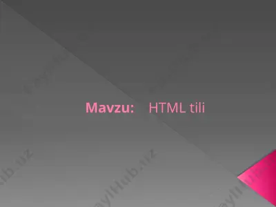 html tili — PPTX