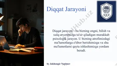diqqat jarayoni — PPTX