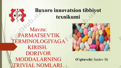 dorivorvositalar — PPTX