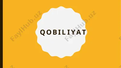 qobiliyat — PPTX
