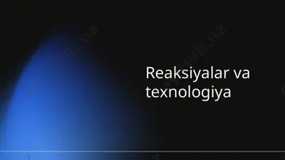 reaksiyalar va texnologiya — PPTX