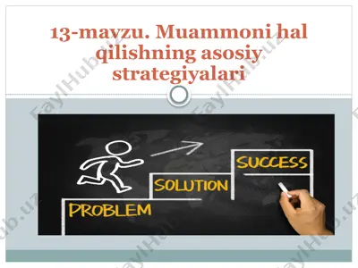 muammonihalqilishning asosiy strategiyalari — PPTX
