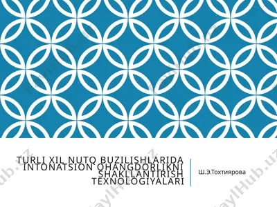 intonatsion fodaliligi va shakllantirish texnologiyalari — PPTX