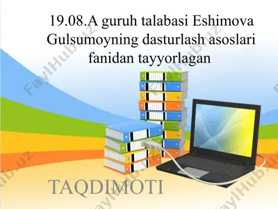 massivlar haqida dars — PPTX