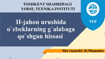 ii-jahonurushi — PPTX