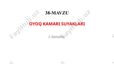oyoq kamari suyaklari — PPTX