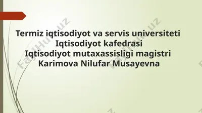 aksiyadorlik jamiyatlari qayta tashkil etish va tugatish — PPTX