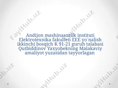 malakaviy amaliyot — PPTX
