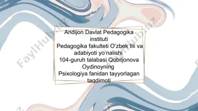 kichik maktab yoshi davri haqida umumiy tushuncha — PPTX