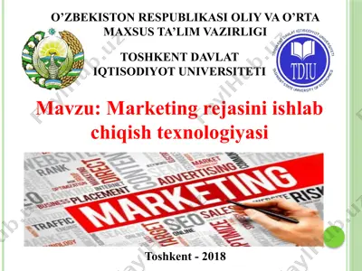 marketing rejasi ishlab chiqish texnologiyasi — PPTX