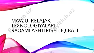 o'lchov texnologiyasi — PPTX