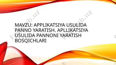 panno yaratish — PPTX