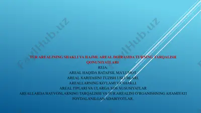 areal turlariga kirish — PPTX
