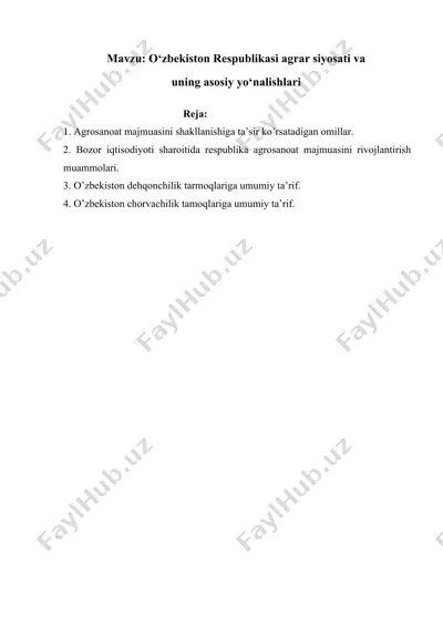 agrosanoat majmuasi (asm) — DOC