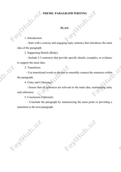 paragraph writing guide — DOCX