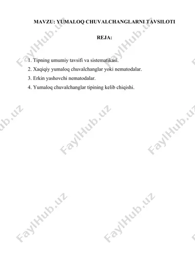 yumaloq chuvalchanglarni tavsiloti — DOCX