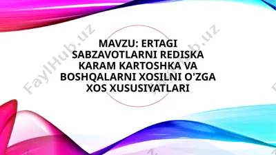 kartoshka mahsuloti — PPTX