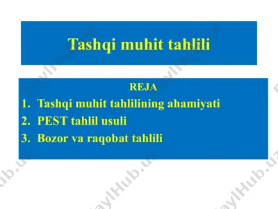 tashqi muhit tahlili — PPTX