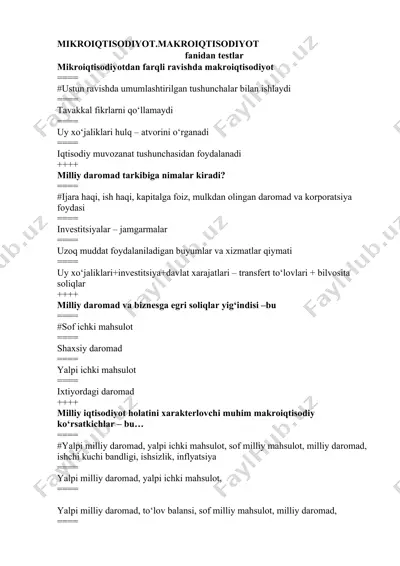 **mikroiqtisodiyot va makroiqtisodiyot** — DOCX
