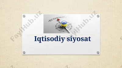 iqtisodiy siyosat — PPTX