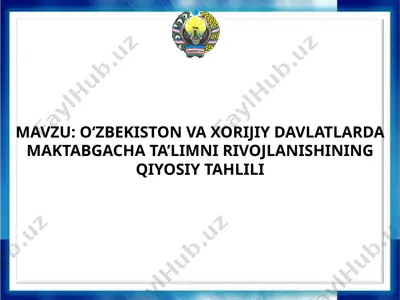 xalq ta'limi tizimi — PPTX