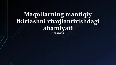 yoshga bog'liq bulmacalar va ularning afzalliklari — PPTX