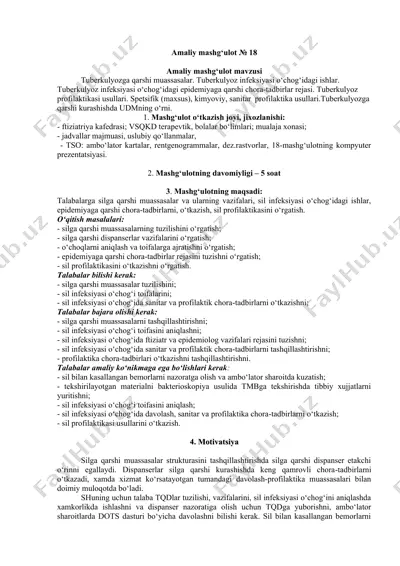 tuberkulyozga qarshi muassasalar — DOC