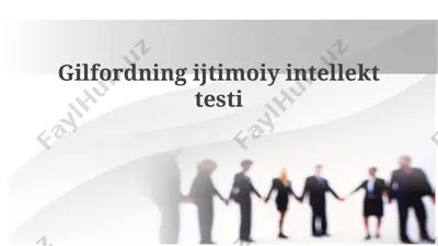 gilfordning ijtimoiy intellekt testi — PPTX