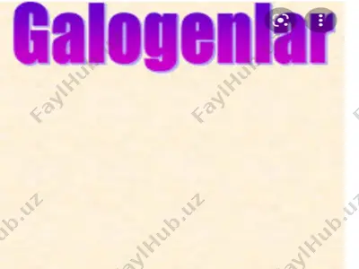 galogenlar — PPTX