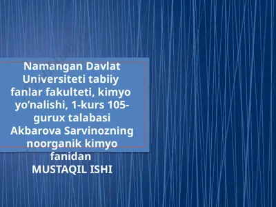 azidlar va ularning xom ashyosi — PPTX