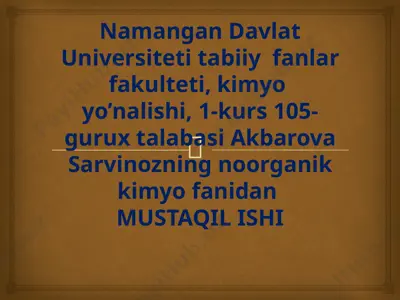 metallarning korroziyasi va unga qarshi kurashish — PPTX