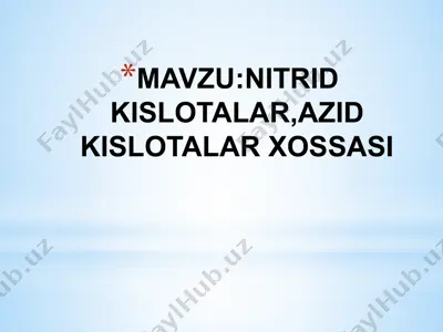 gidrazin — PPTX