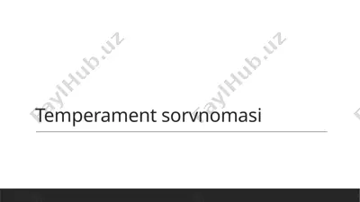 temperament sorvnomasi — PPTX
