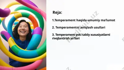 temperament haqida umumiy ma'lumot — PPTX