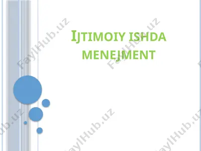 ijtimoiy ishda menejment — PPTX