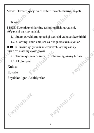 sutemizuvchilarning hayoti — DOCX