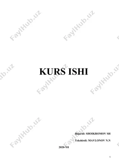 kurs ishi — DOCX