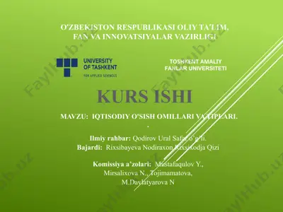 iqtisodiyo'sishomillarivatiplari — PPTX