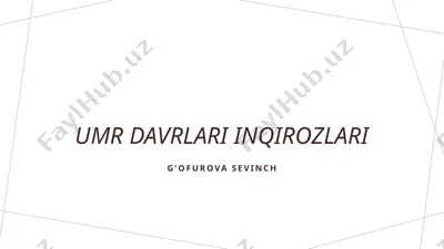 umr davrlari inqirozlari — PPTX