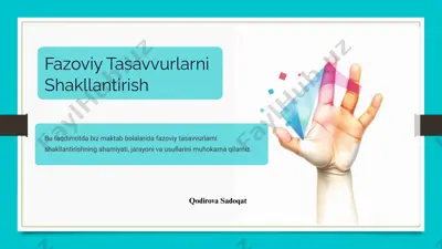 fazoviy tasavvurlarni shakllantirish — PPTX