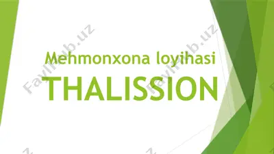 mehmonxona loyihasi thalission — PPTX