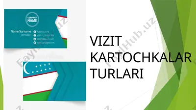 vizit kartochkalar turlari — PPTX