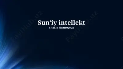 sun’iy intellekt — PPTX